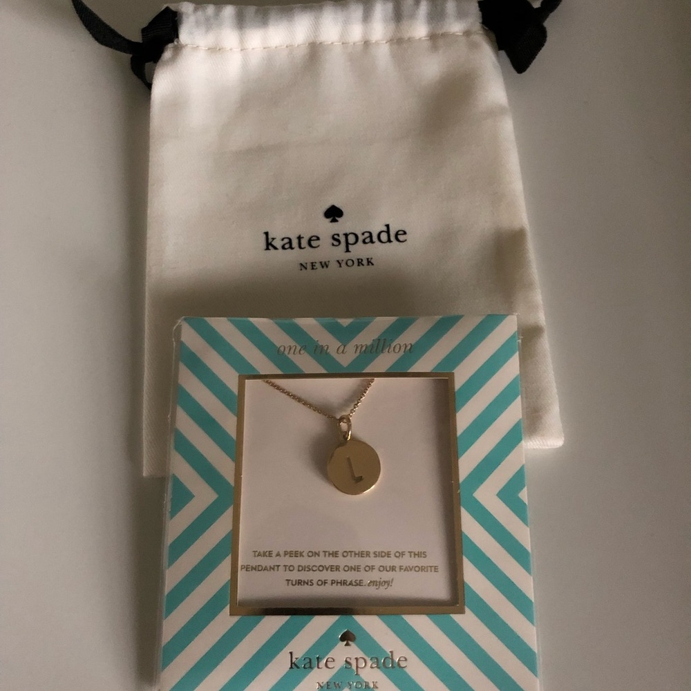 NWT - Kate Spade ‘L’ Initial Necklace in Gold